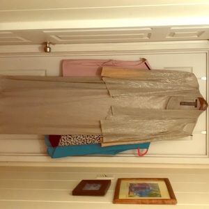 Plus size silver party dress.